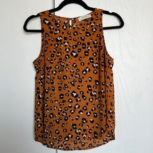 Cheetah print work blouse